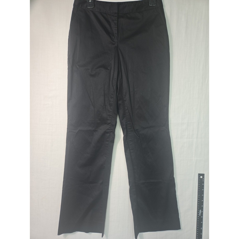 St John SoCa Black Trousers Dress Pants‎ Women's 6 Cotton Spandex Boot Cut Leg